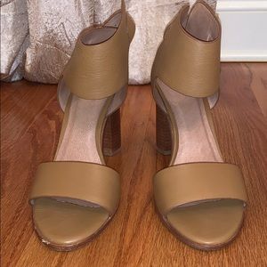 tan sandals made by Joie